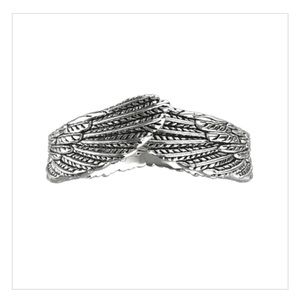 925 Sterling Silver Angel's Wings Ring